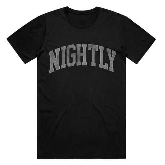 collegiate tee - black