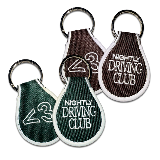 nightly drive club keychain