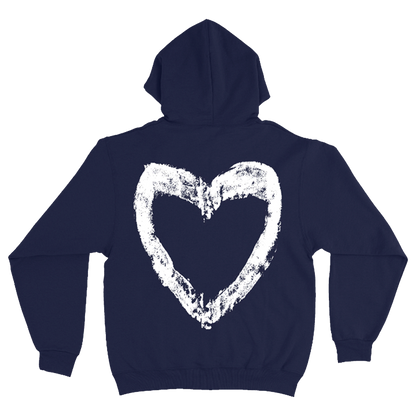 heart hoodie - navy - LAST ONE!