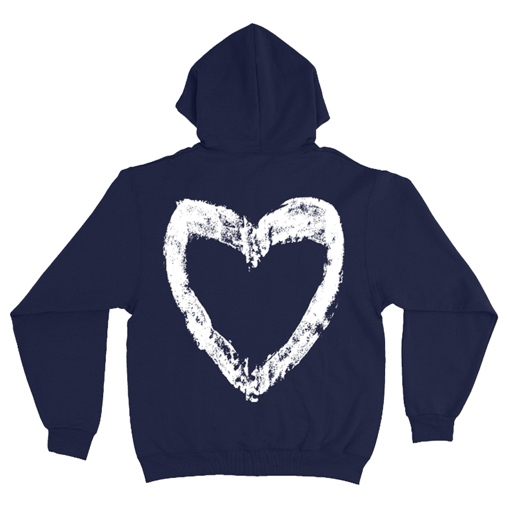 heart hoodie - navy - LAST ONE!