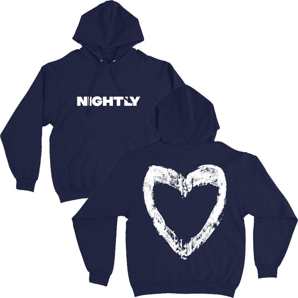 heart hoodie - navy - LAST ONE!