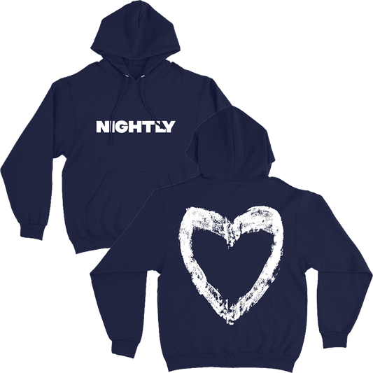 heart hoodie - navy - LAST ONE!